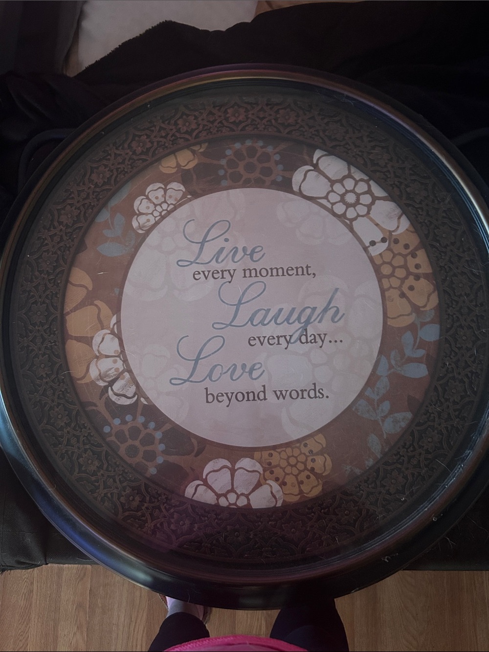 Source Unknown Live Laugh Love Wall Art - Brown, Cream, Blue